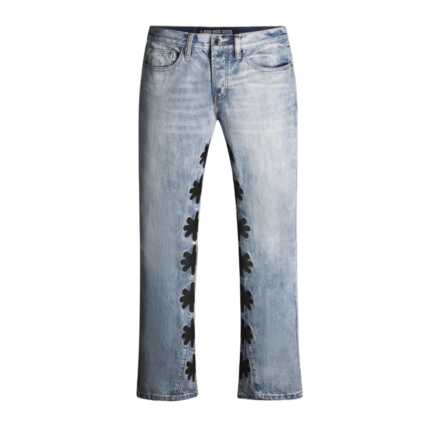 LOSTSHDWS Black Logo Light Wash Blue Jeans