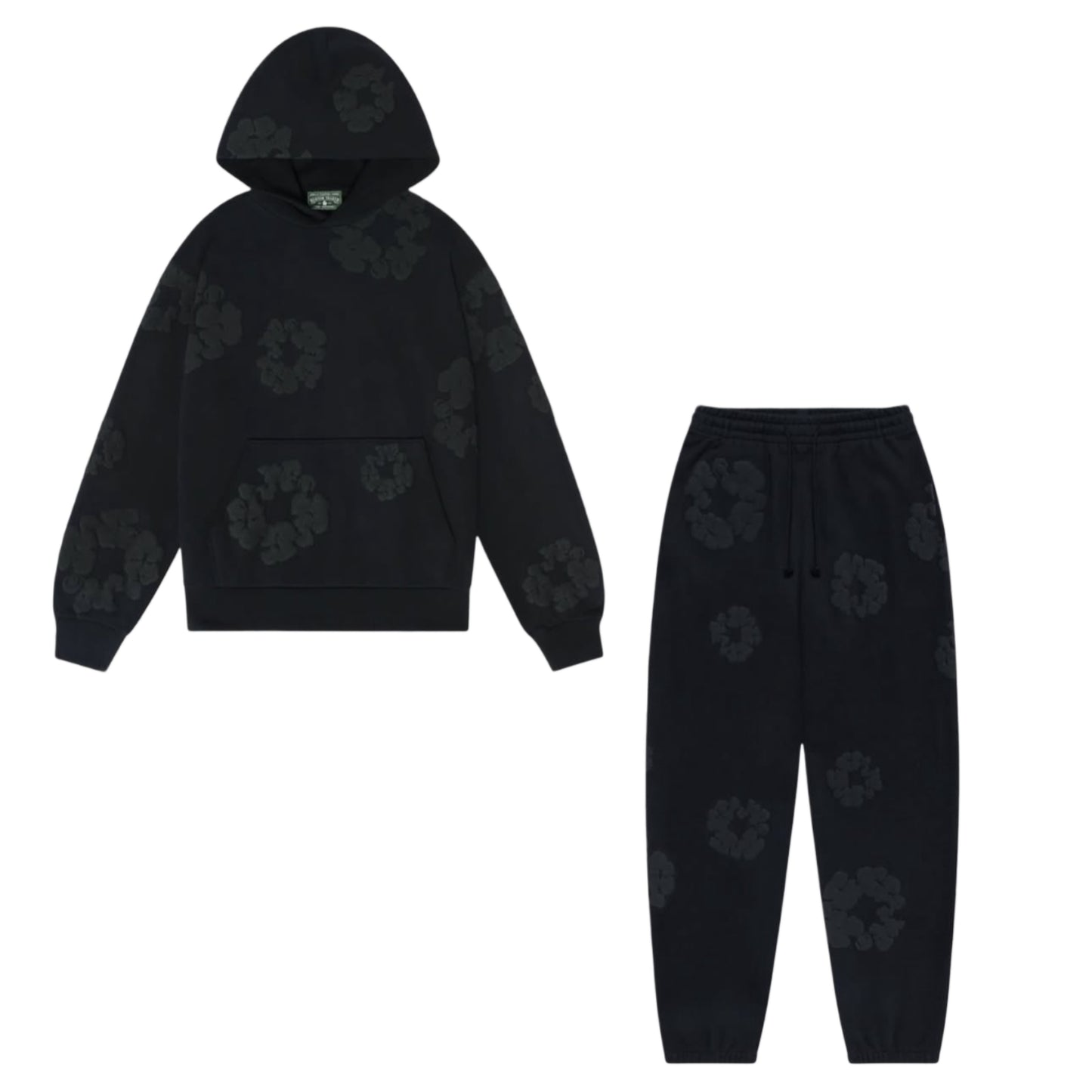 Denim Tears Cotton Wreath Sweatsuit Black/Black