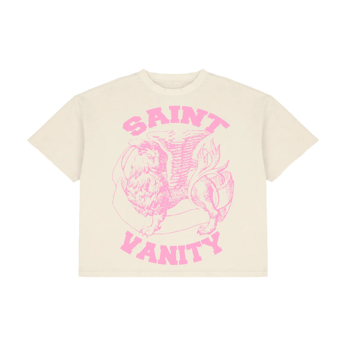 Saint Vanity Cream & Pink Griffin Tee