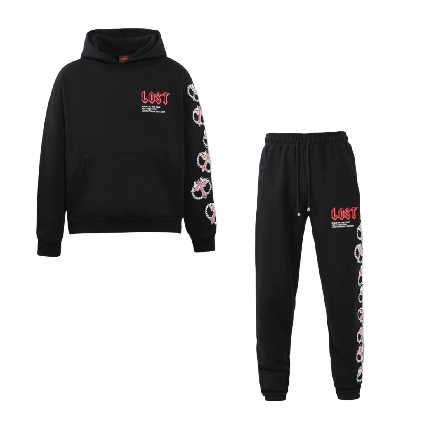 Lost Intricacy Mitt Set Black/Red