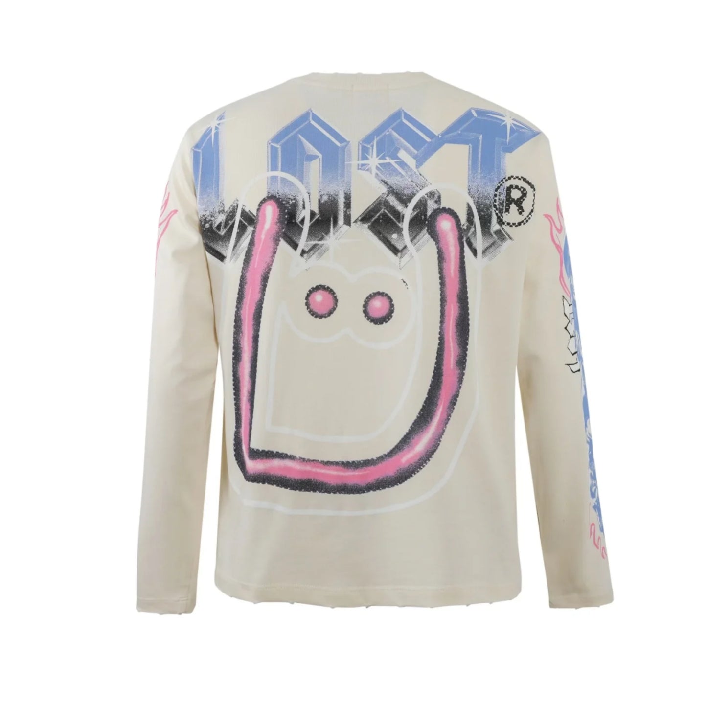 Lost Intricacy x UNKWNISM Cream & Pink Longsleeve Tee