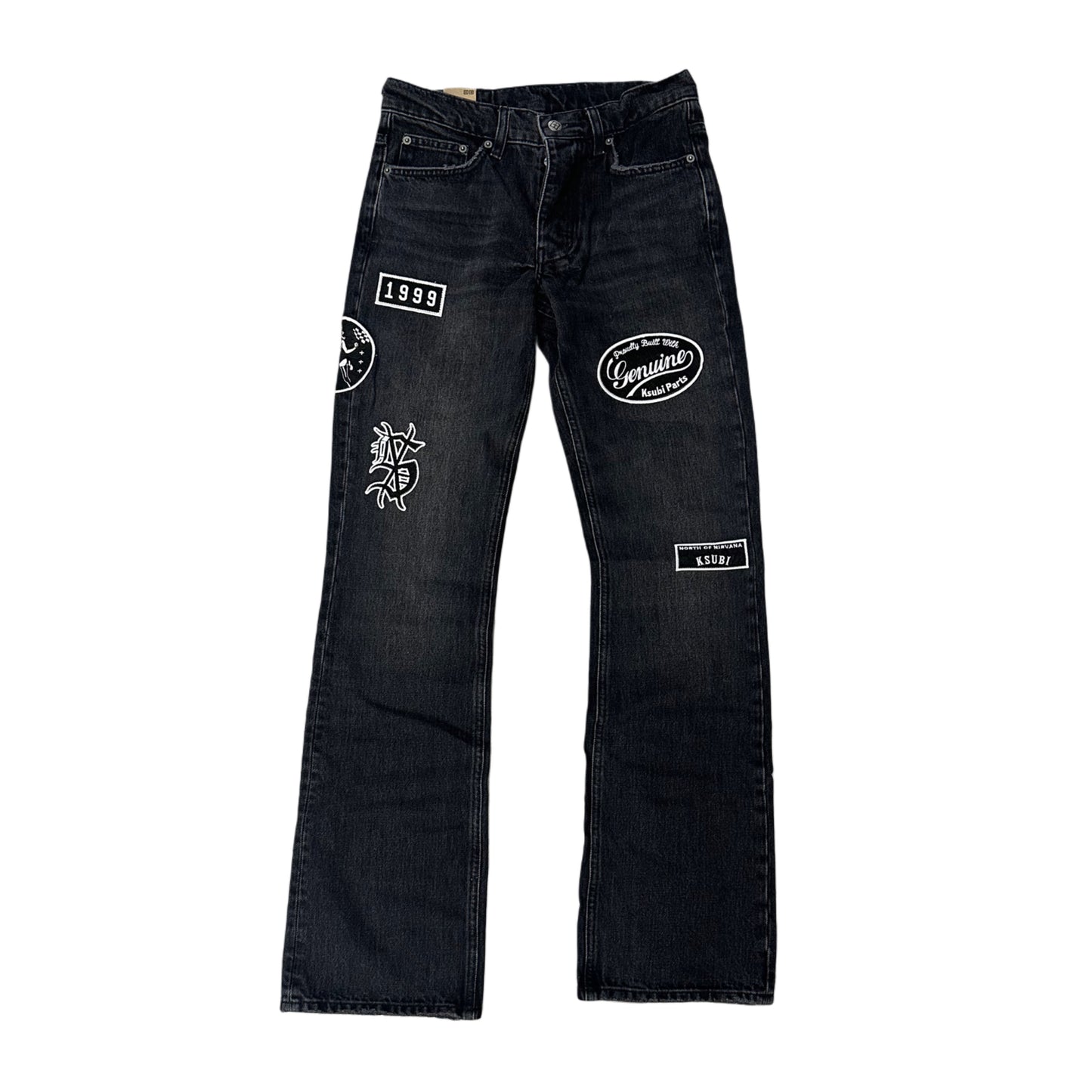 Ksubi Bronko Roadhouse Black Patch Jeans