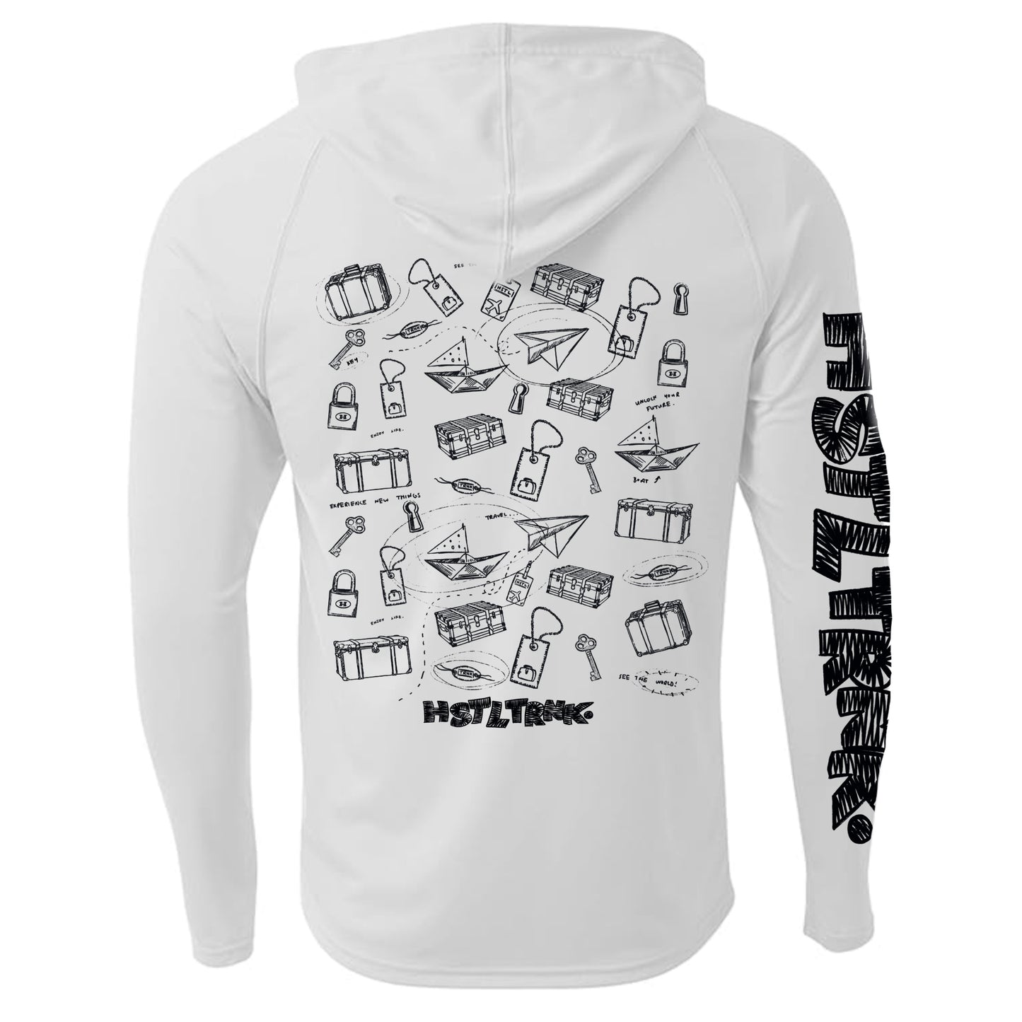 Drawing Hooded Rashguard (White)
