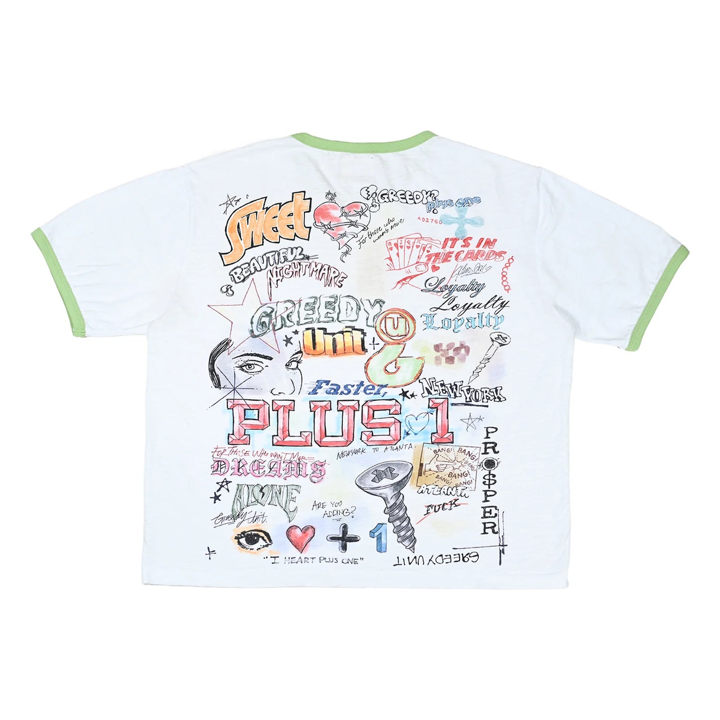 Greedy Unit x Plus One All Over Ringer Tee
