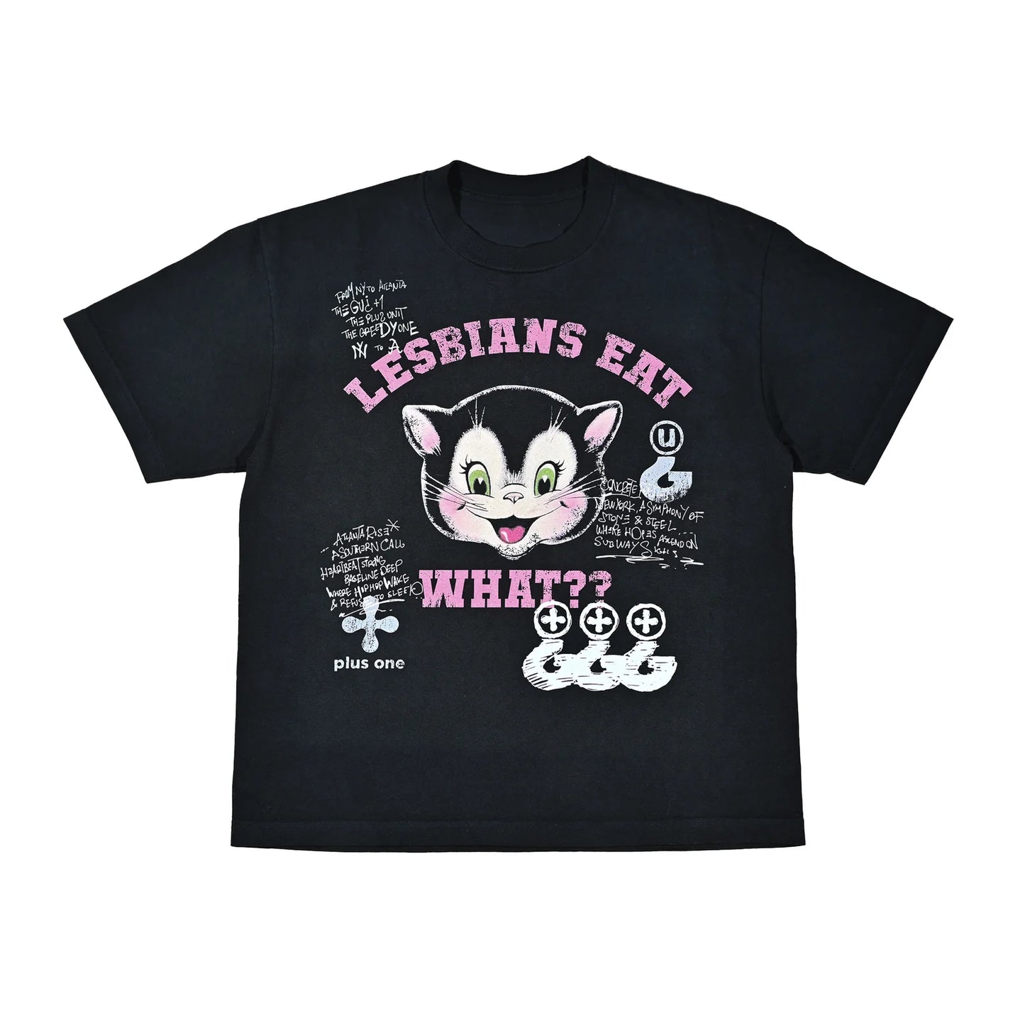 Greedy Unit x Plus One Lesbians Eat Whats?? Tee