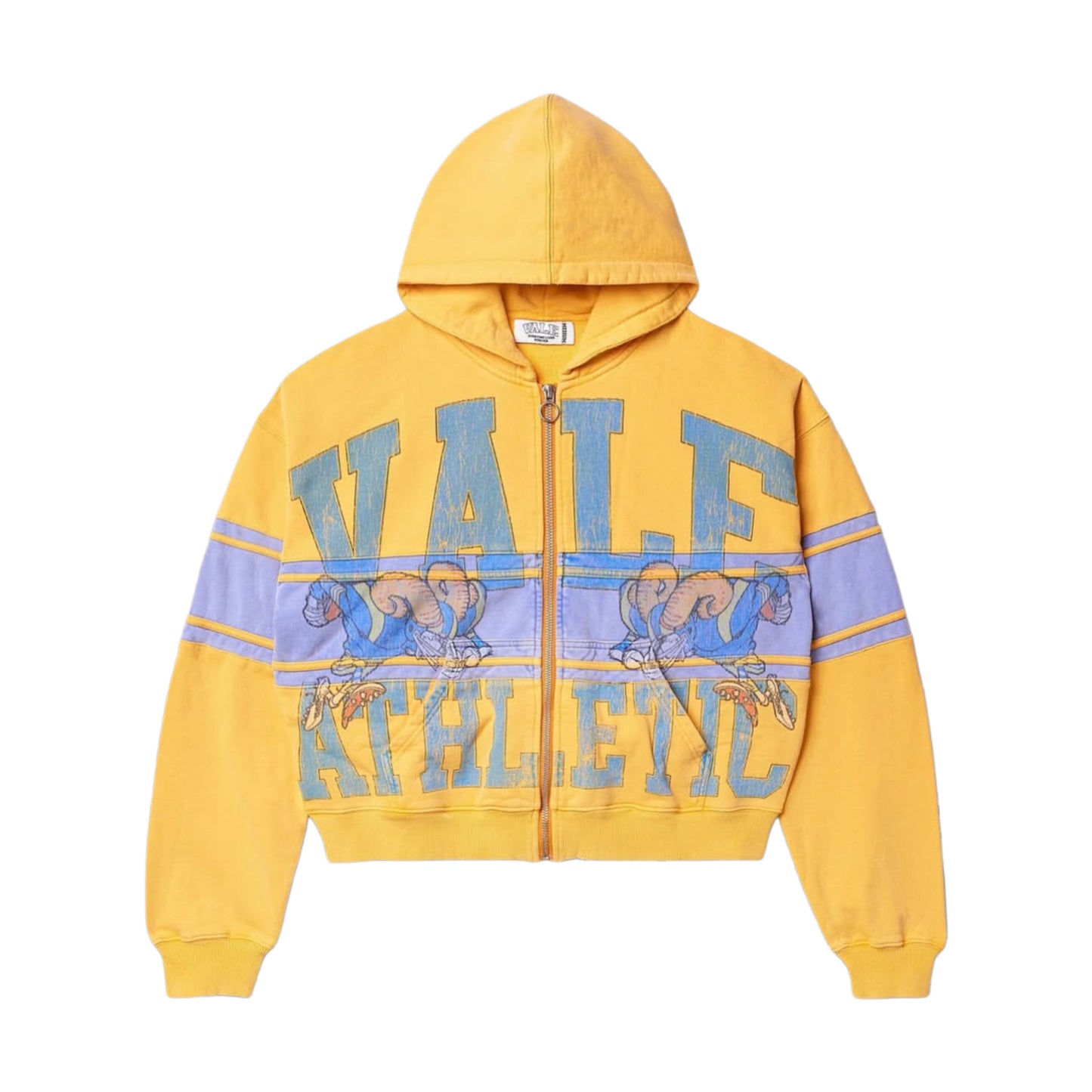 Vale Yellow BigHorn Zip Up Hoodie