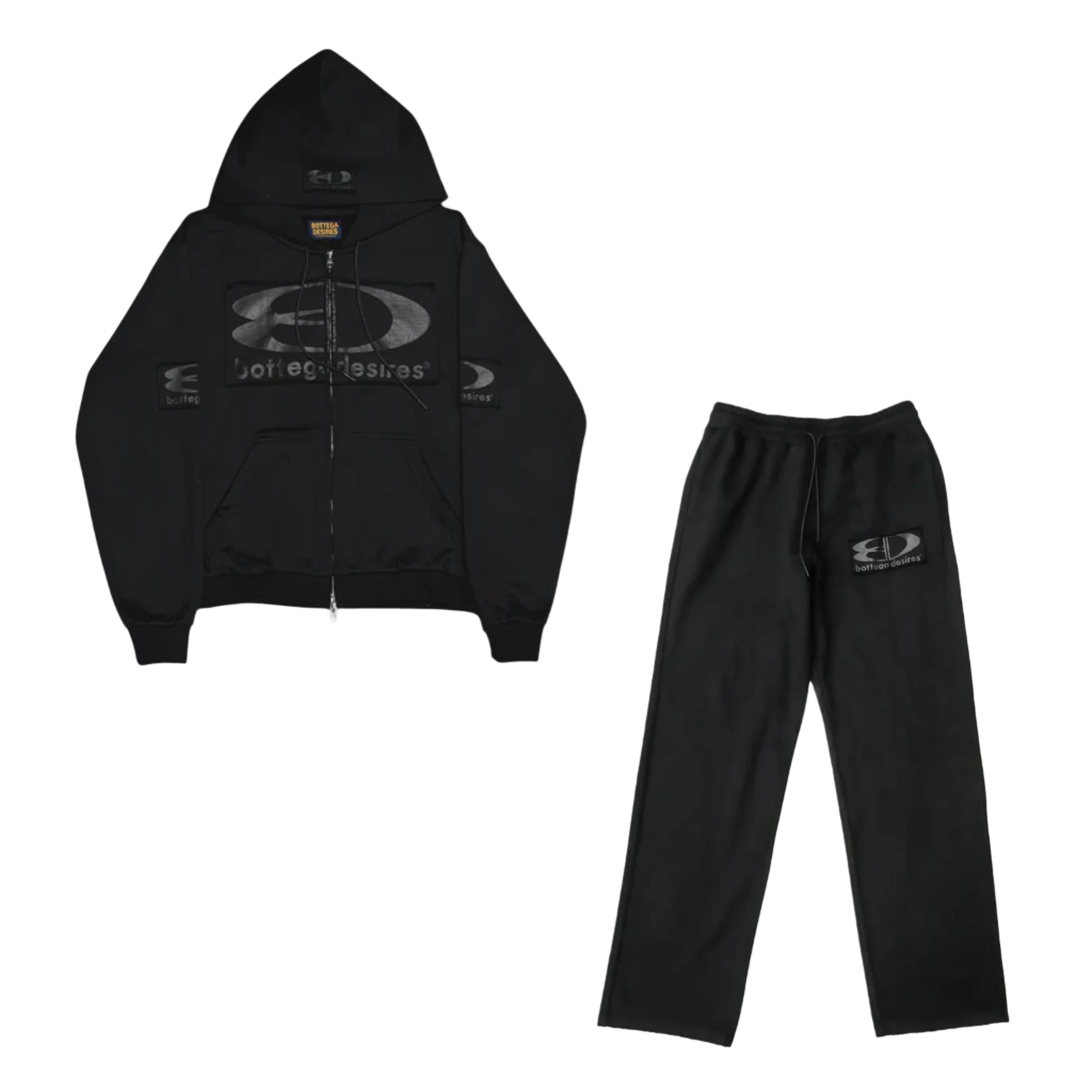 Bottega Desires 'Tech' Black Sweatsuit