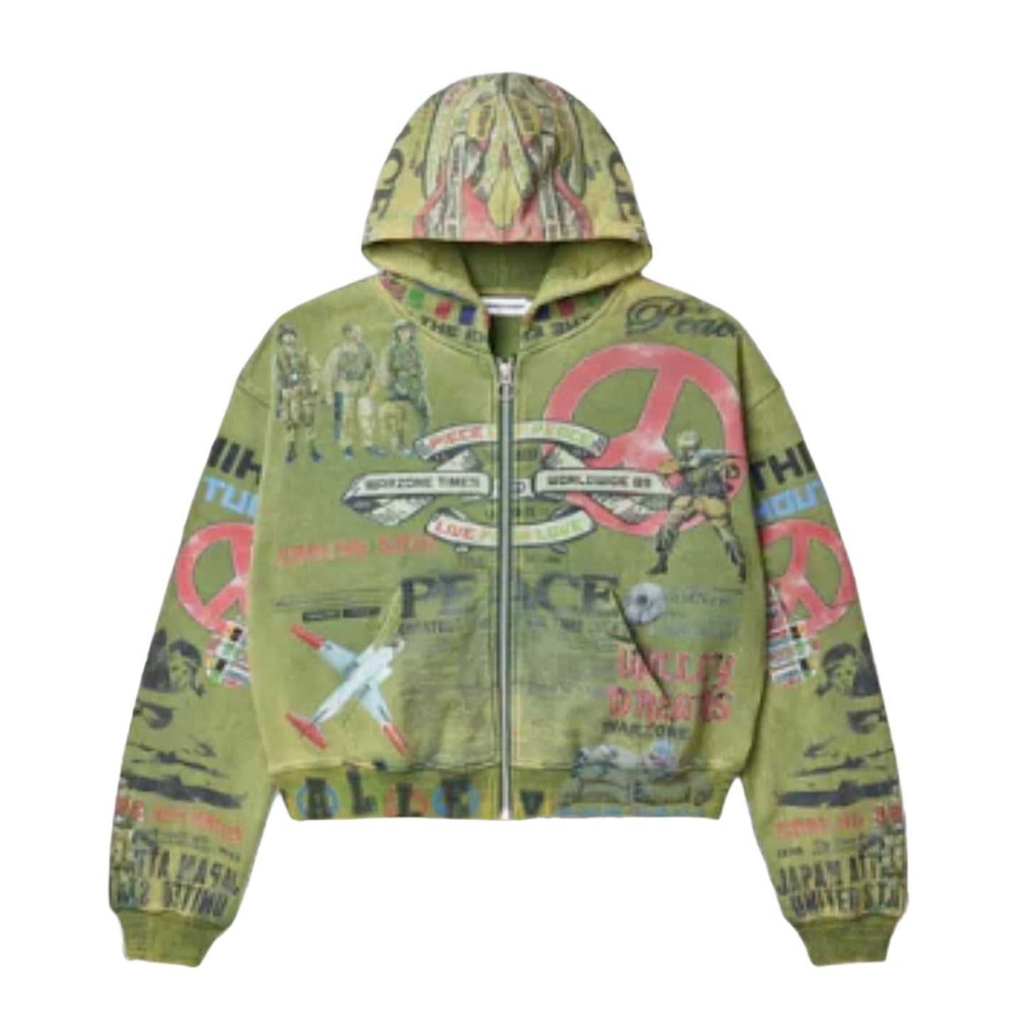 Vale Olive Peach Hoodie