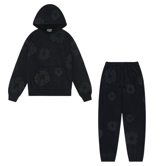 Denim Tears Cotton Wreath Sweatsuit Black/Black