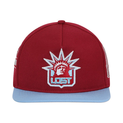 Lost Intricacy Burgundy/Sky Blue Lost Liberty Cap