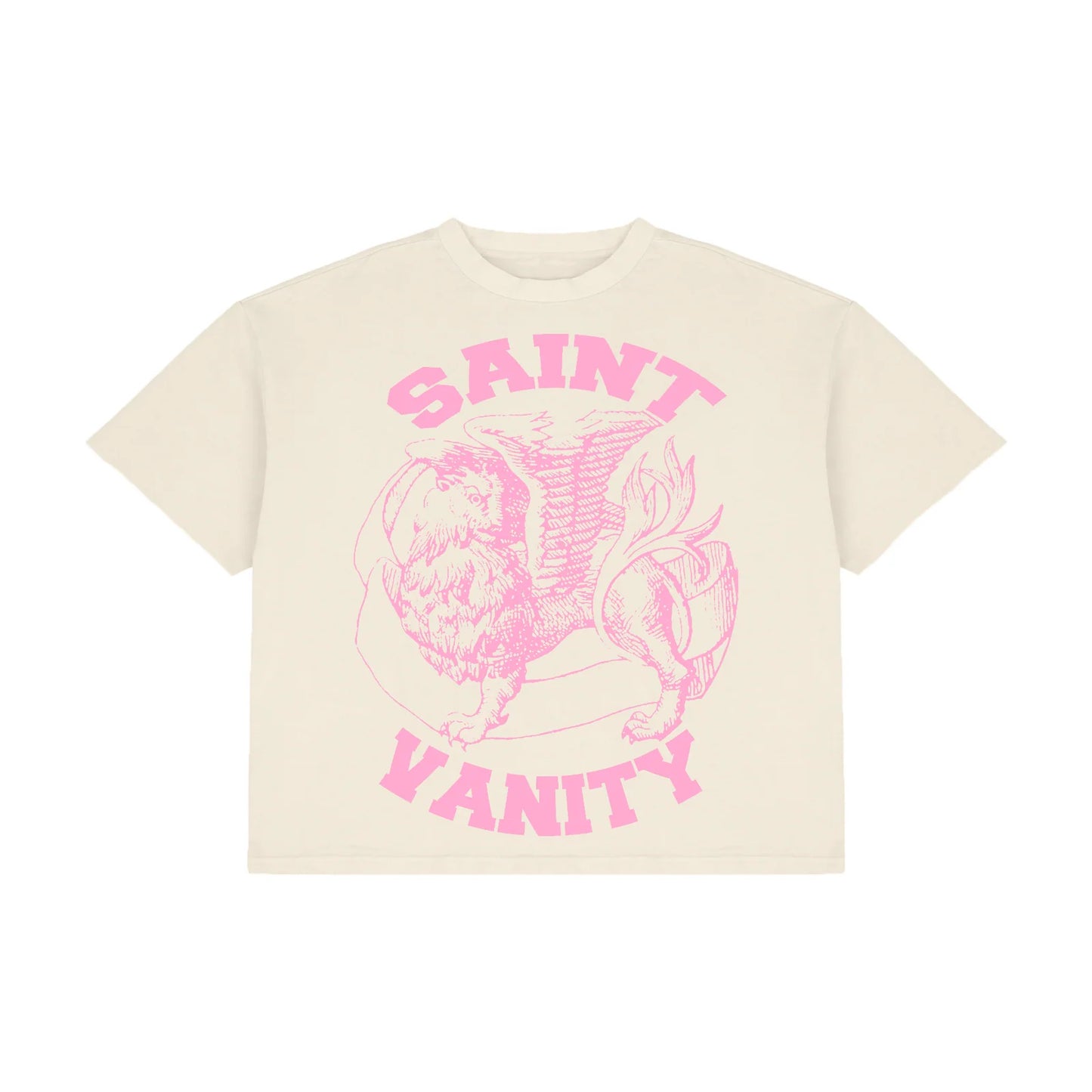 Saint Vanity Cream & Pink Griffin Tee