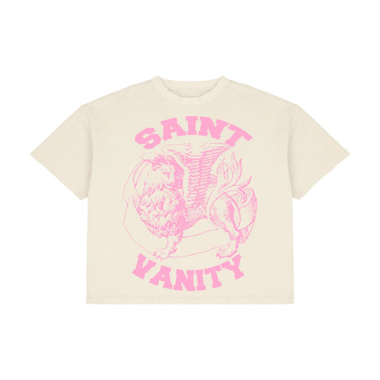 Saint Vanity Cream & Pink Griffin Tee