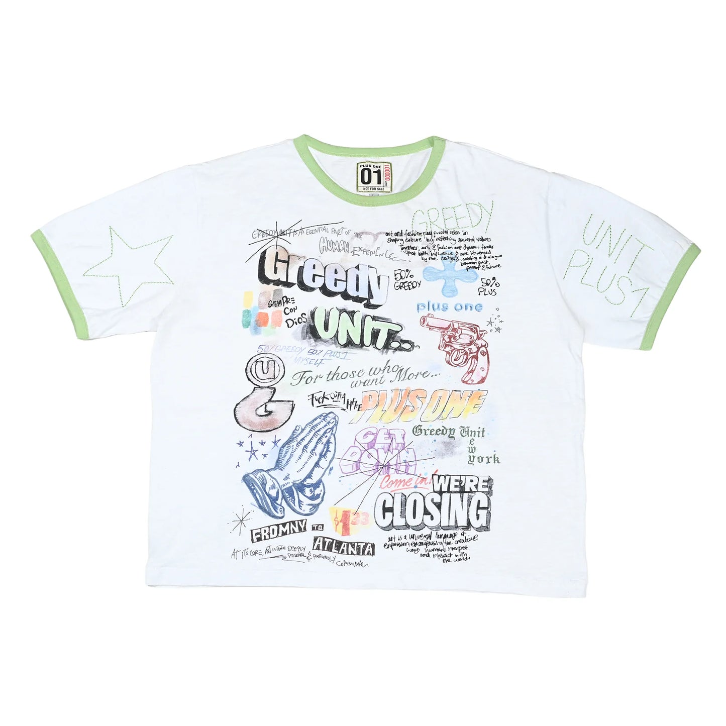 Greedy Unit x Plus One All Over Ringer Tee
