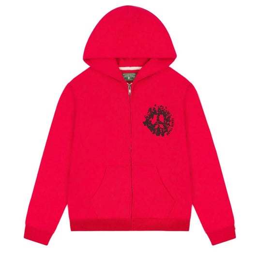 Denim Tears University Zip Hoodie Red