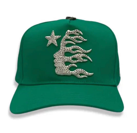 Hellstar Rhinestone Snapback Green
