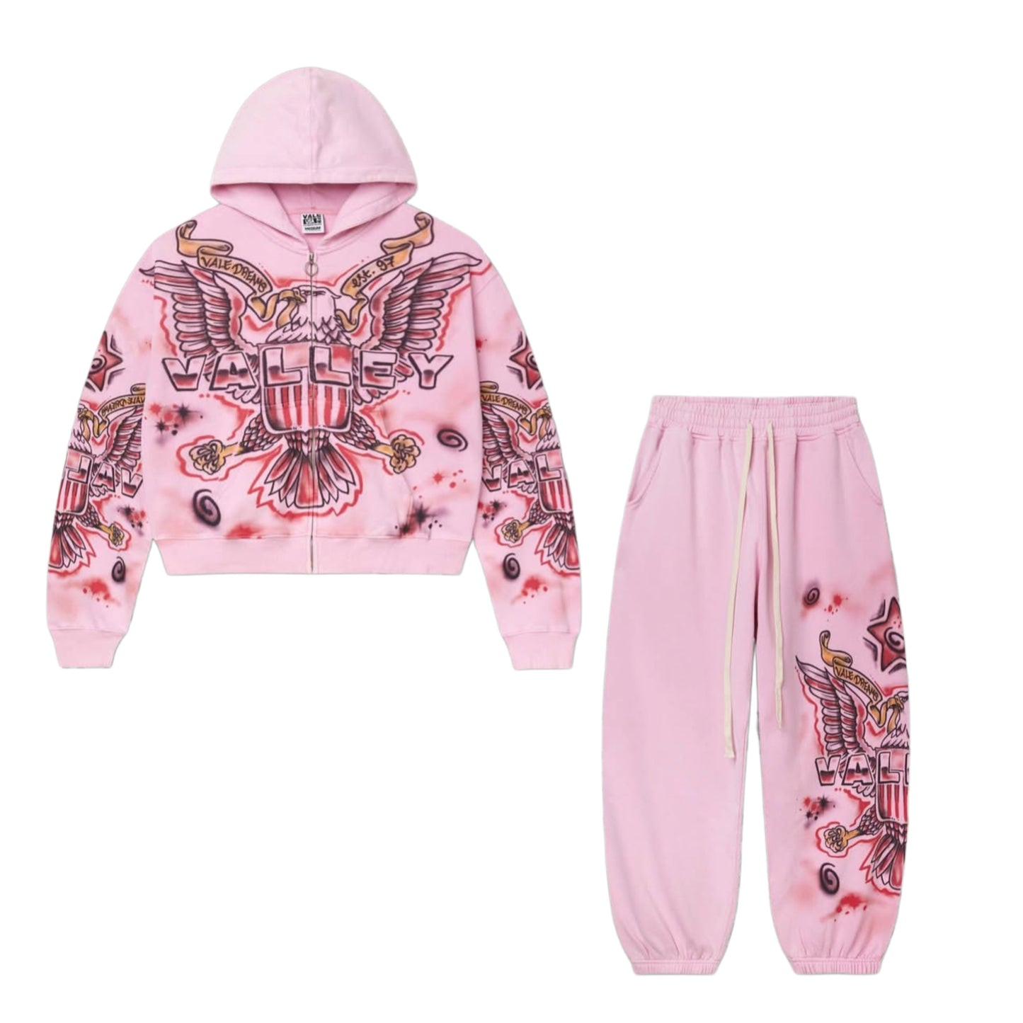 Vale Pink Flag Sweatset