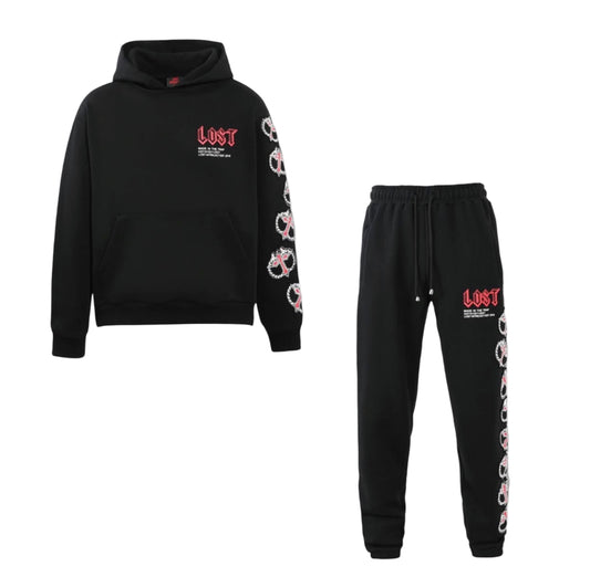 Lost Intricacy Mitt Set Black/Red