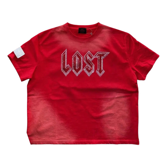Lost Intricacy Rhinestone Red T-Shirt