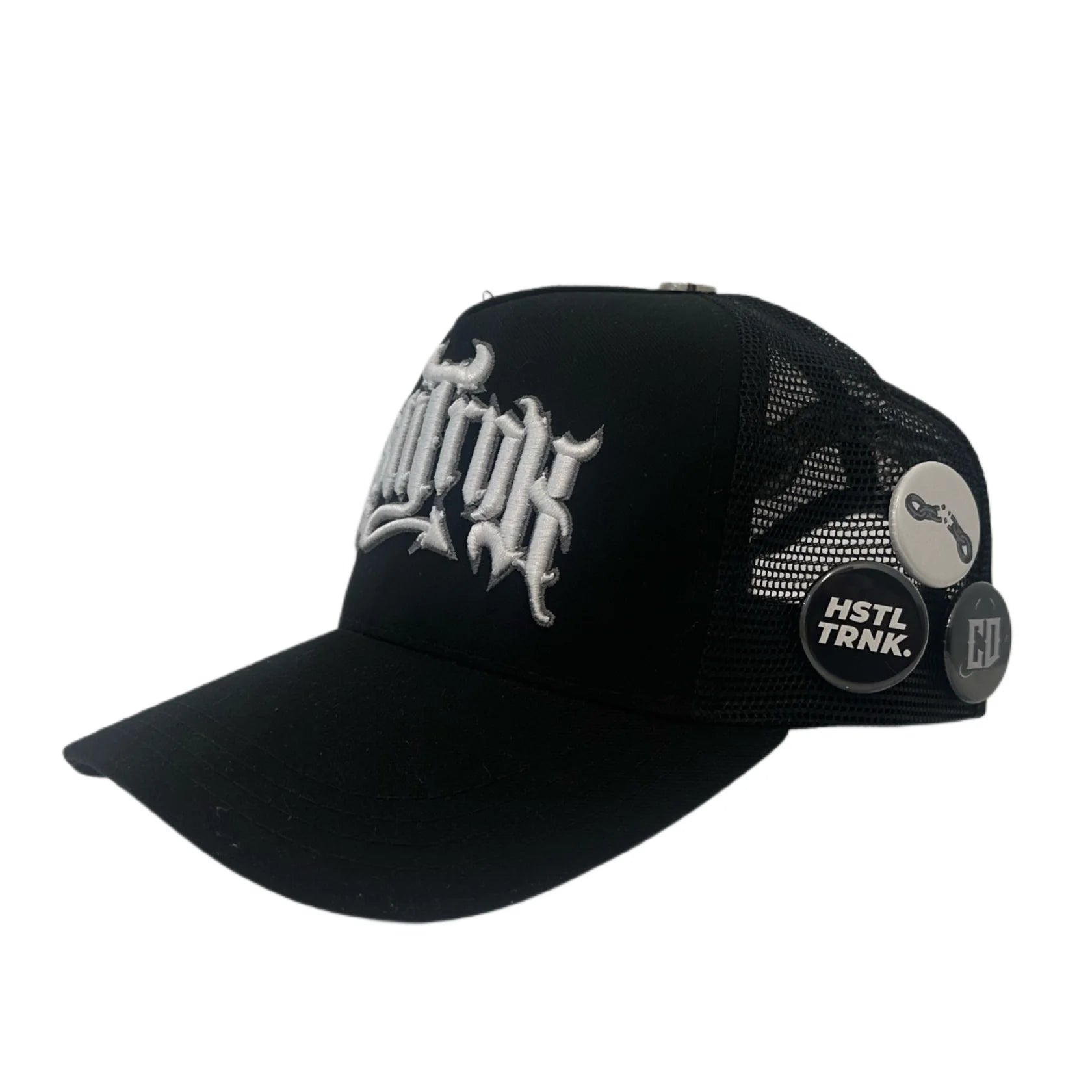 HstL Trnk x CDobleta The White Devil Trucker Hat (Black/White)