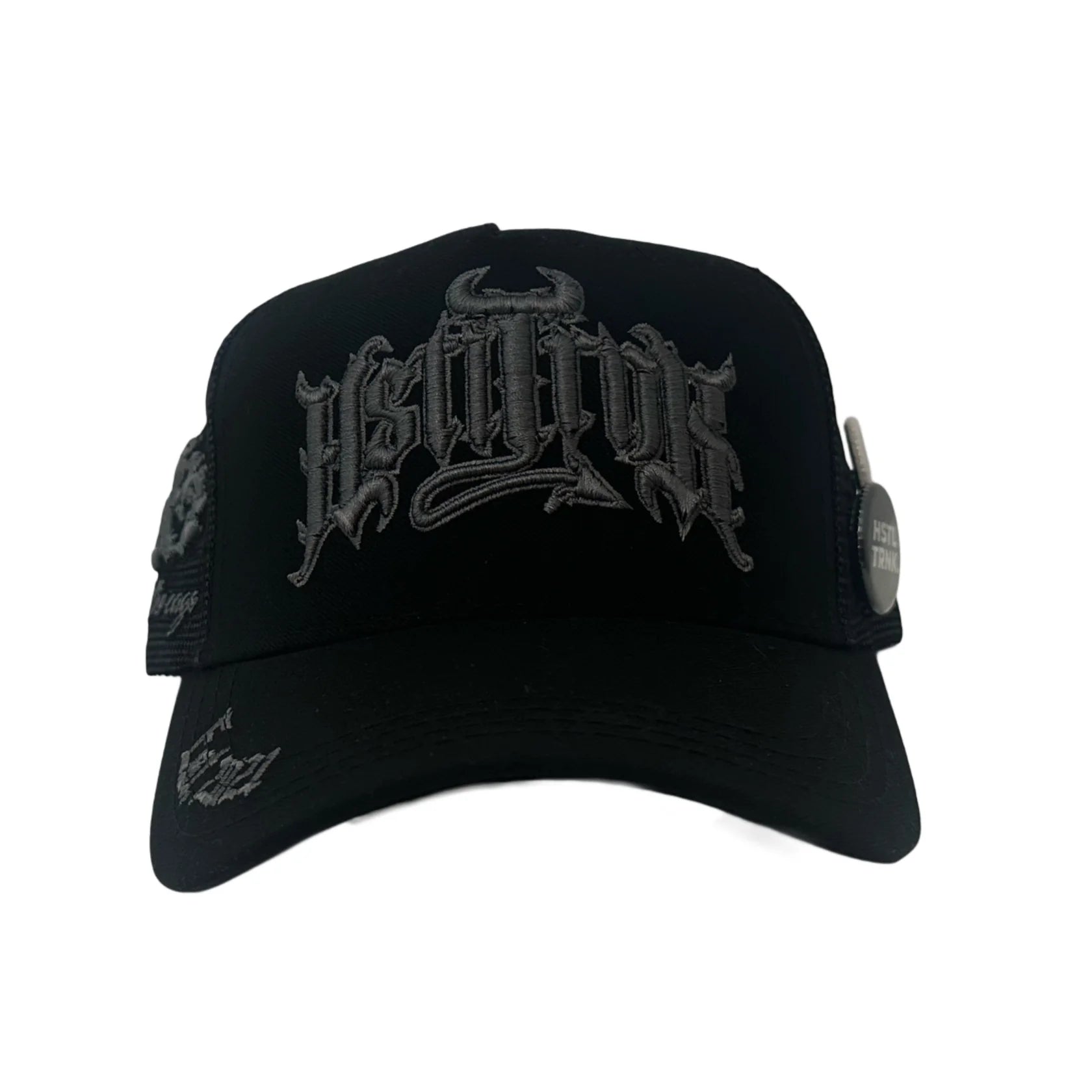 HstL Trnk x CDobleta The White Devil Trucker Hat (Black/Grey)