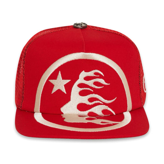Hellstar Big Logo Trucker Snapback Red