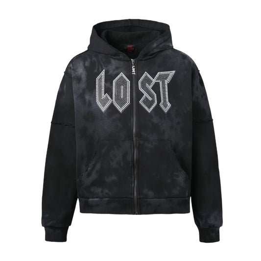 Lost Intricacy Tie Dye Zip Up Hoodie