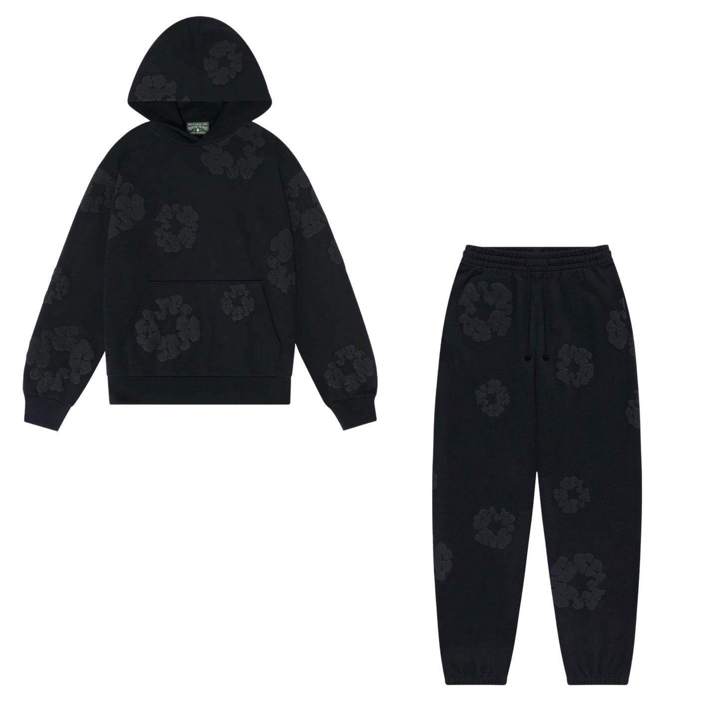 Denim Tears Cotton Wreath SweatSet Black