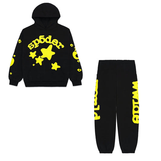 Sp5der Beluga SweatSet Black/Yellow