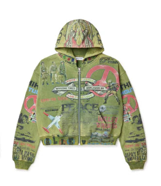 Vale Olive Peach Hoodie