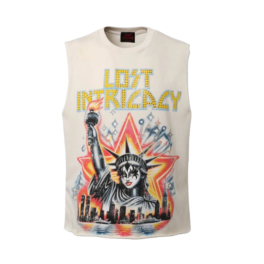 Lost Intricacy Kiss Liberty Sleeveless Shirt
