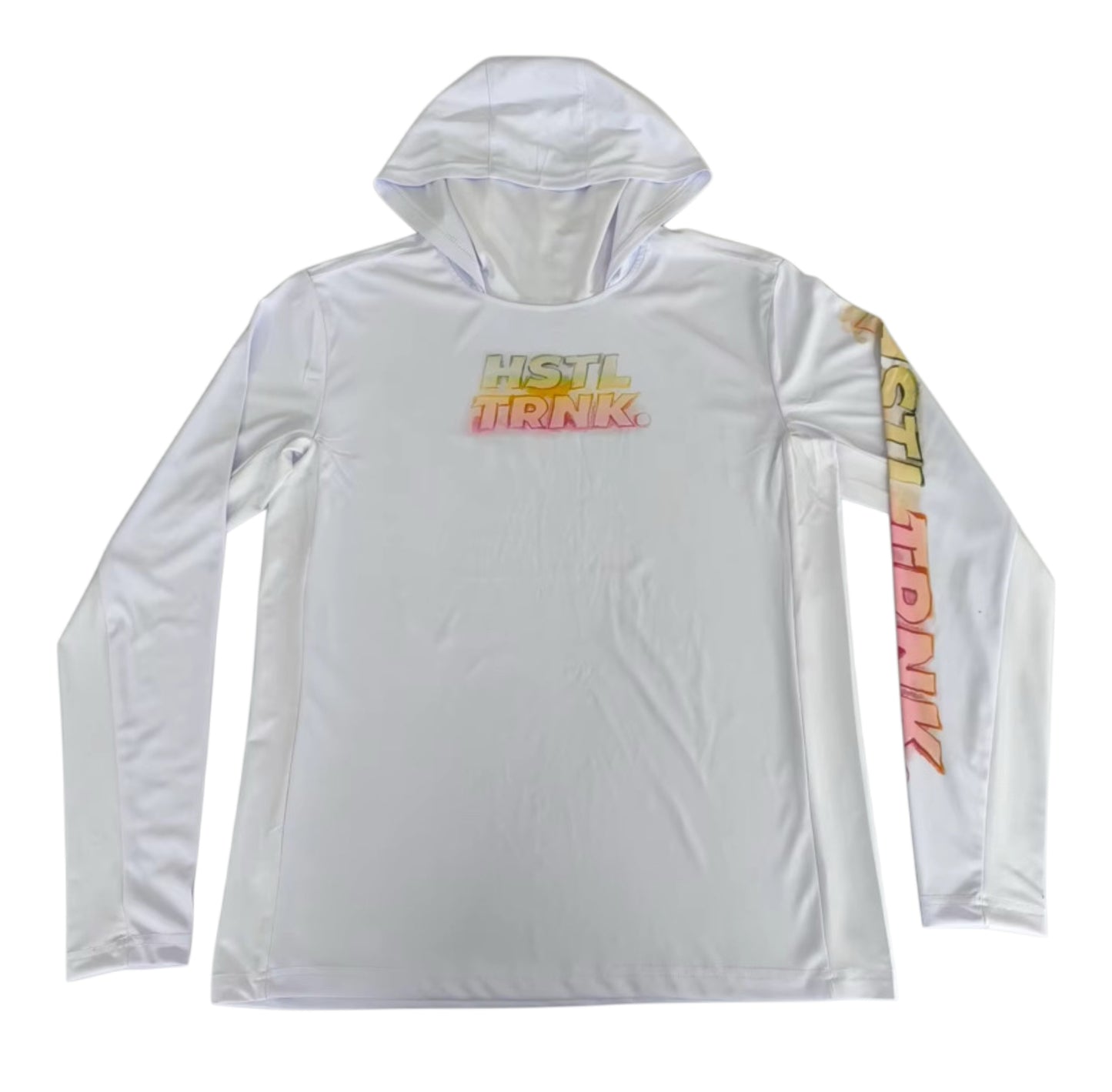 Hustle Trunk Never Stops White Rashguard