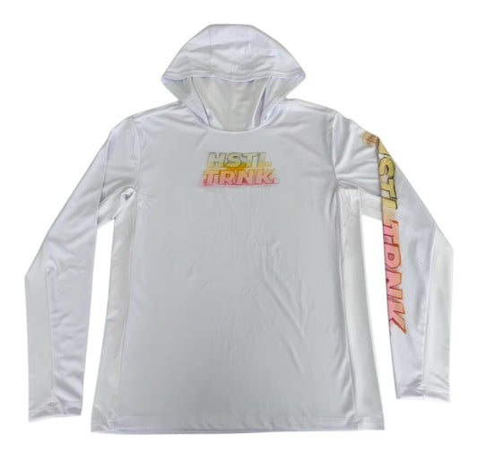 Hustle Trunk Never Stops White Rashguard