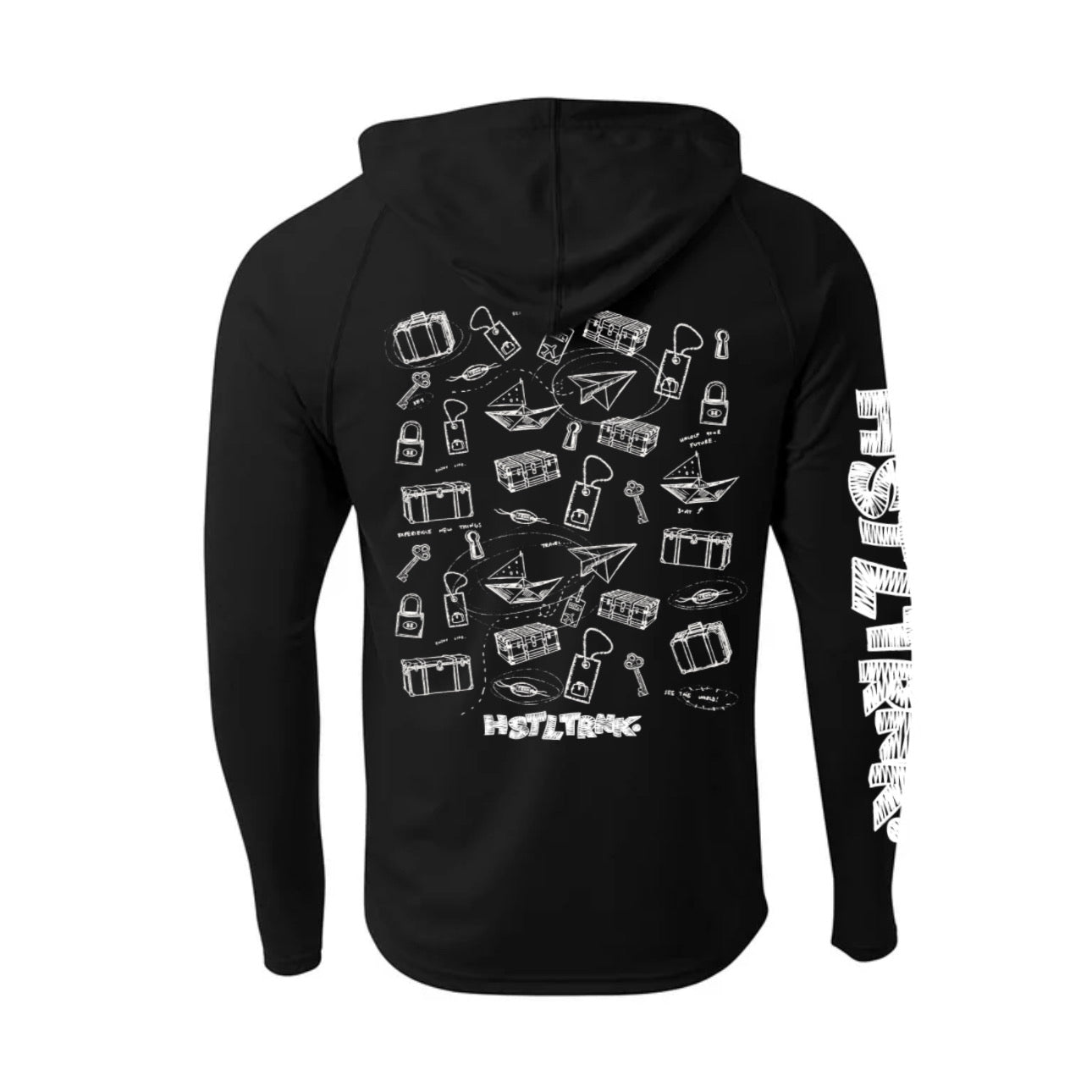 Drawing Hooded Rashguard (Black)